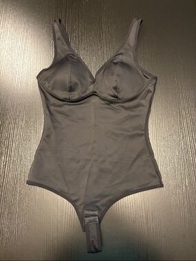 Black Shapewear Bodysuit with Built-In Cups - Size Small